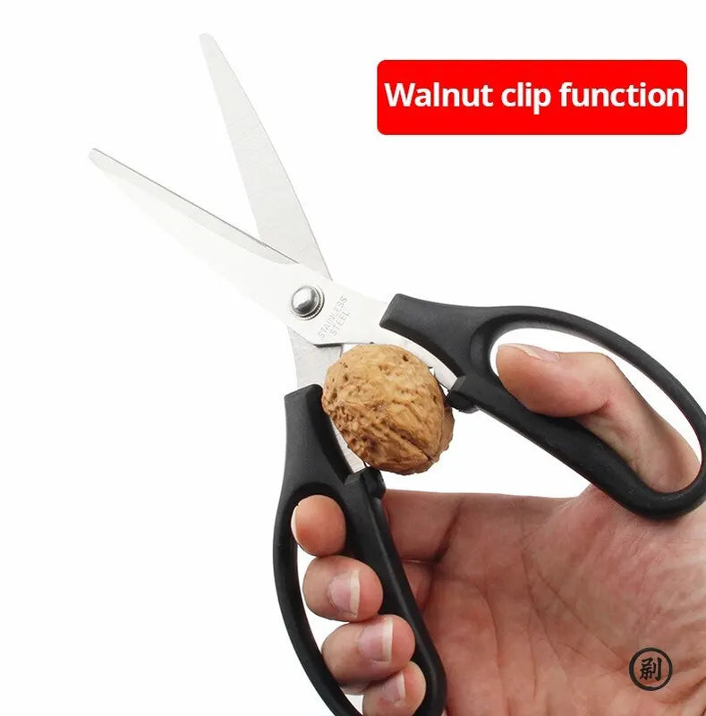 Stainless Steel Kitchen Scissors with Ergonomic Handles for Meat & Vegetables