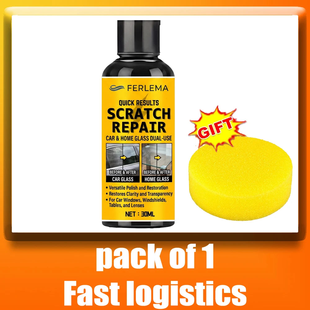 Glass Scratch Repair Paste for Car Windshields & Glass Surfaces - Deep Scratch Remover