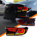 LED Tail Lights for Honda Accord 2018-2023 10th Gen Sequential Turn Signal Black V3
