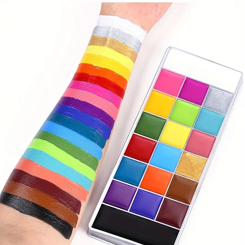 Professional Face & Body Paint Palette - 12/20 Colors for Halloween & Cosplay