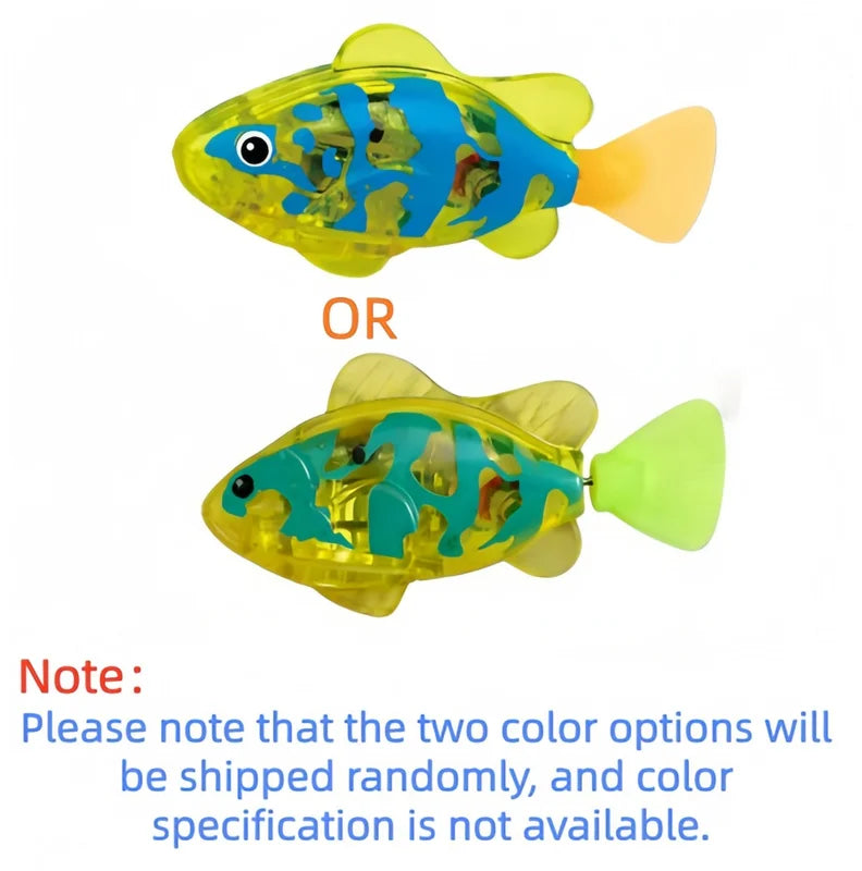 Baby Fish Swimming Toy Light-Up Sensor Water Play Bath Toy - Realistic Clownfish