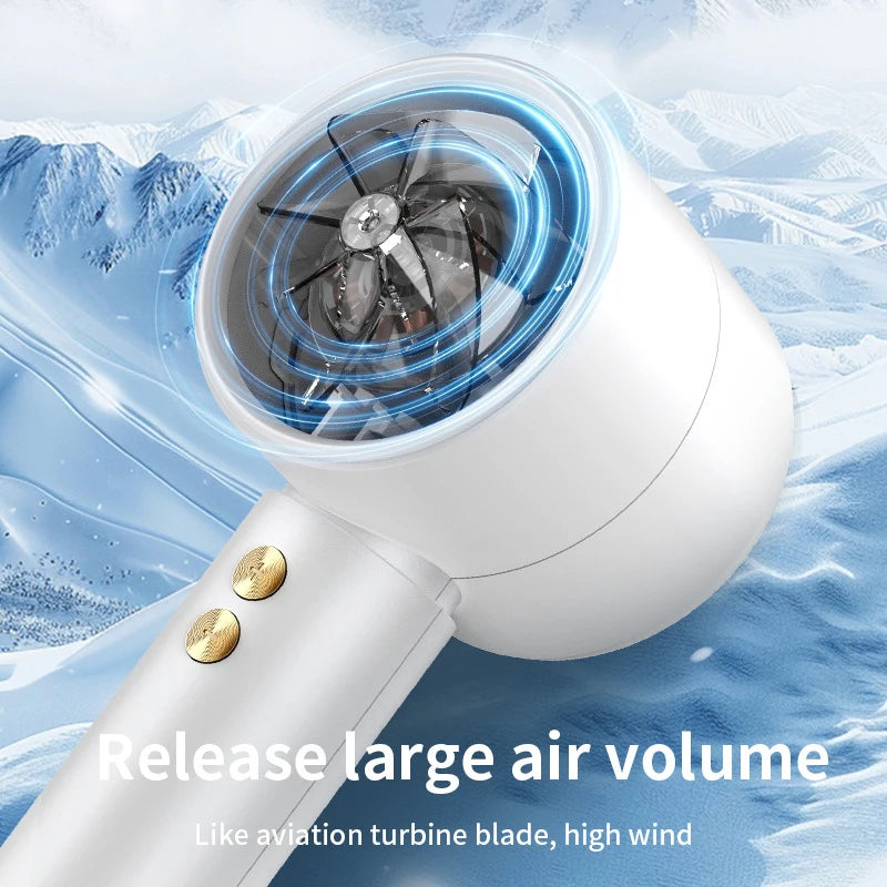 Mini Handheld Fan USB Rechargeable Portable Air Cooler Quiet High-Speed Fan for Travel Outdoor