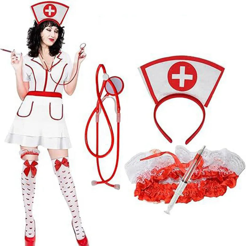Nurse Hat Headband Costume Accessory for Halloween Cosplay Party Supplies