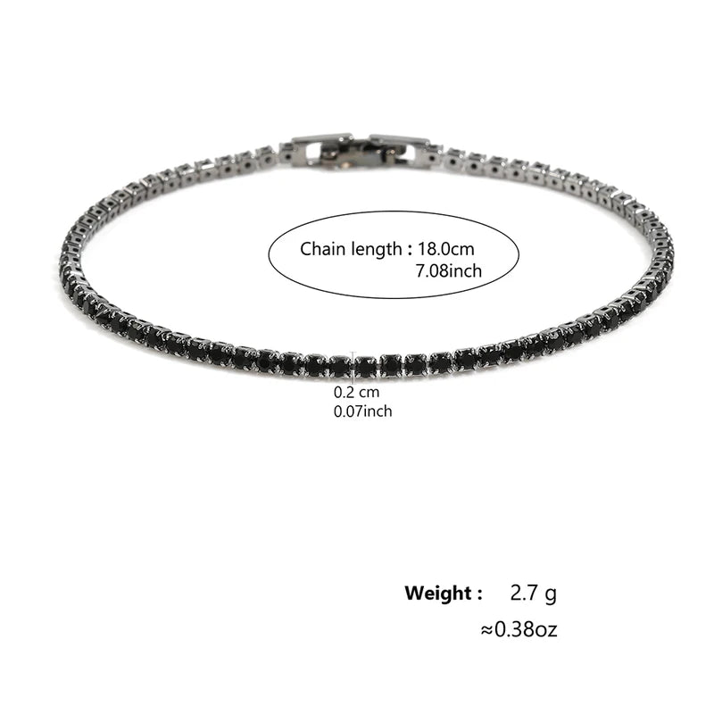 TrendMen Cubic Zirconia Tennis Bracelets for Men & Women Gold Color Jewelry Gift