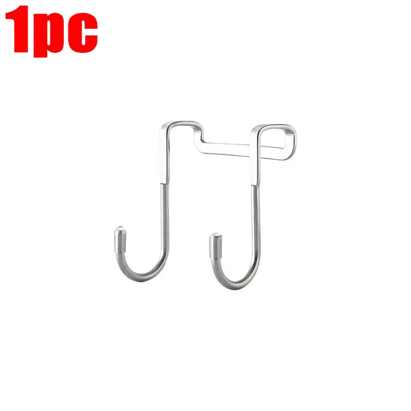 Stainless Steel S-Shape Hooks Set for Kitchen & Bathroom Storage - 5 Pack