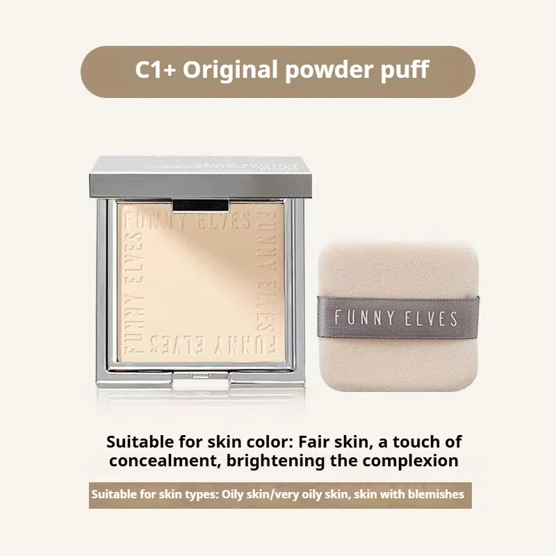 Matte Finish Pressed Powder with Oil Control - Longlasting Waterproof Concealer