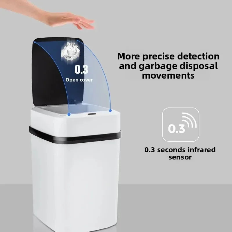 Smart Sensor Trash Can with Odor Control for Home & Bathroom