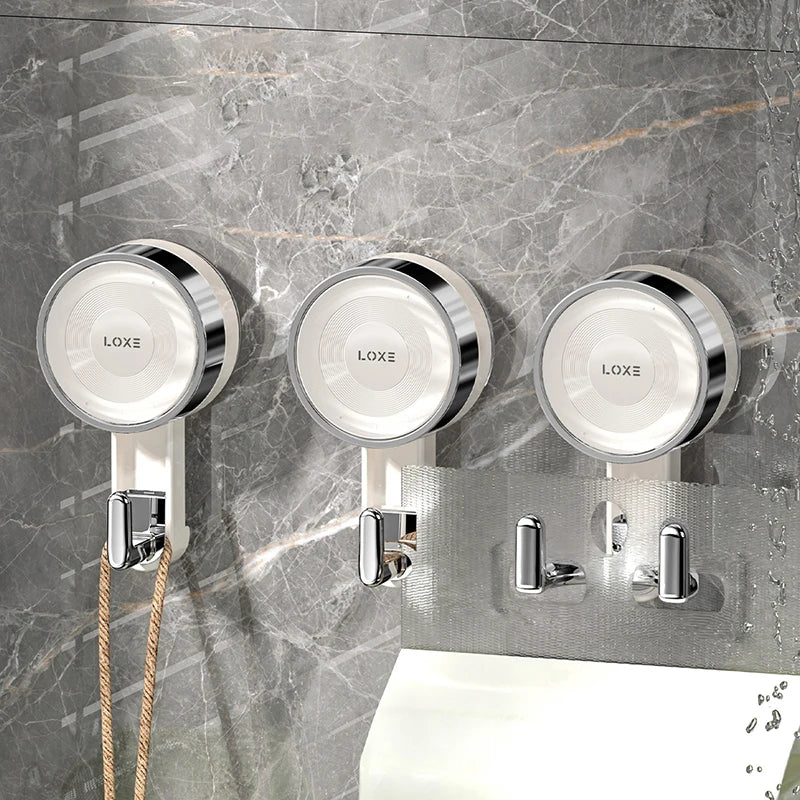 Vacuum Suction Wall Hooks - No Punch Door Hangers for Bathroom & Kitchen Storage