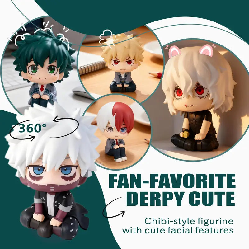 My Hero Academia PVC Figurine Collection - Chibi Anime Toy Model Set