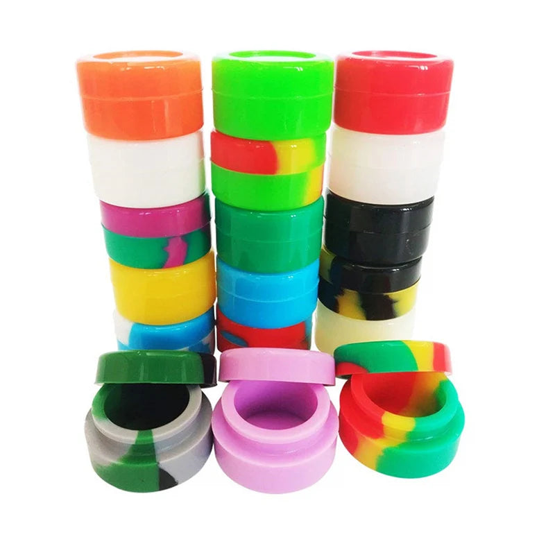 Mini Silicone Storage Containers 2ml - Non-Stick Travel Jars for Creams & Ointments