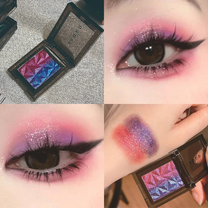 Metallic Gradient Eyeshadow Palette with Glitter and High Pigment Colors for Party & Makeup