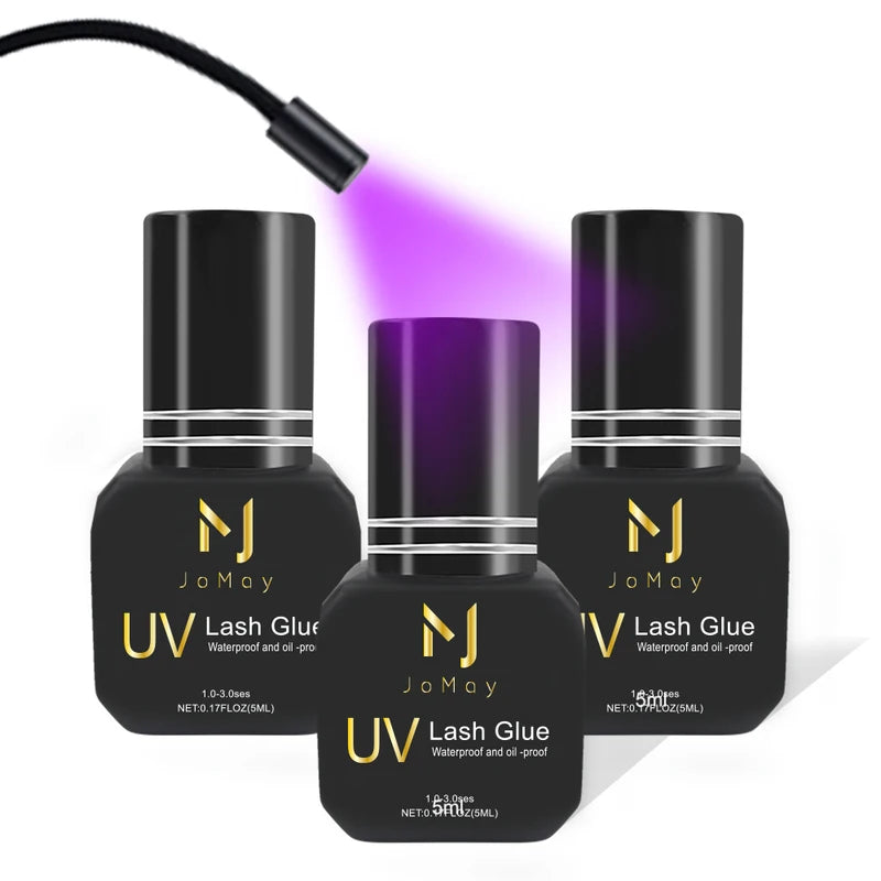 UV Eyelash Extension Adhesive - Fast Drying, Strong Hold, Long Lasting, Clear or Black