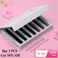 Premade Russian Volume Lash Extensions - Mixed C D Fans 8D 12D 14D 2000 Fans
