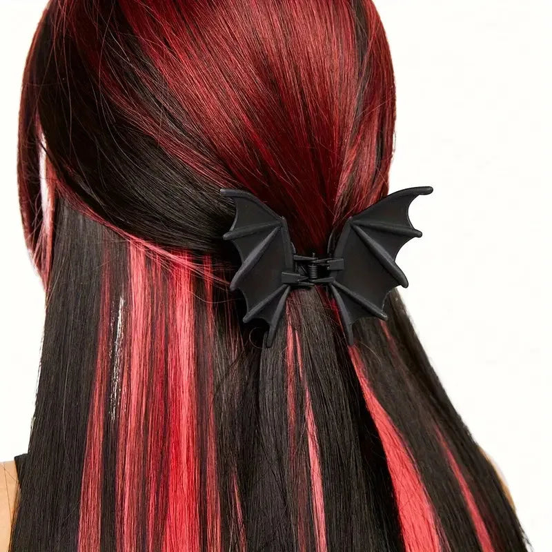 Halloween Bat Hair Clip - Punk Style Metal Hairpin for Party & Costume