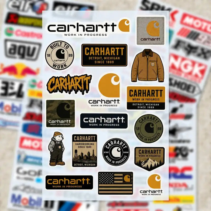 High-Quality Motorcycle Decal Set Vinyl Stickers for Bikes & Helmets