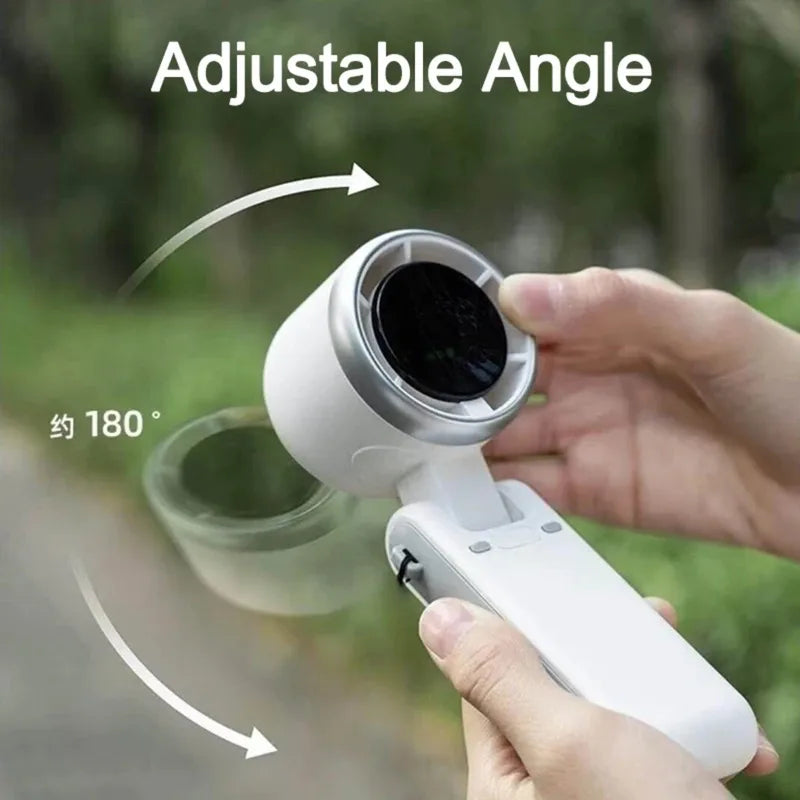 Portable Foldable Hand Fan with 3600mAh Battery USB Rechargeable Personal Cooling Fan