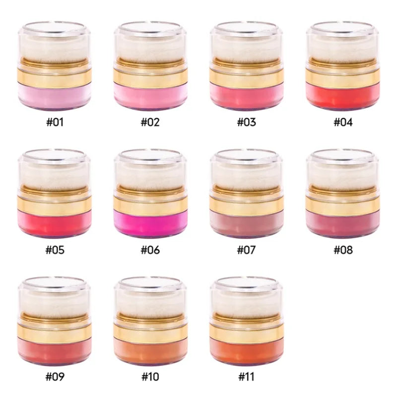Vegan Air Cushion Blush Powder with Mirror & Sponge Puff - Custom Logo Wholesale