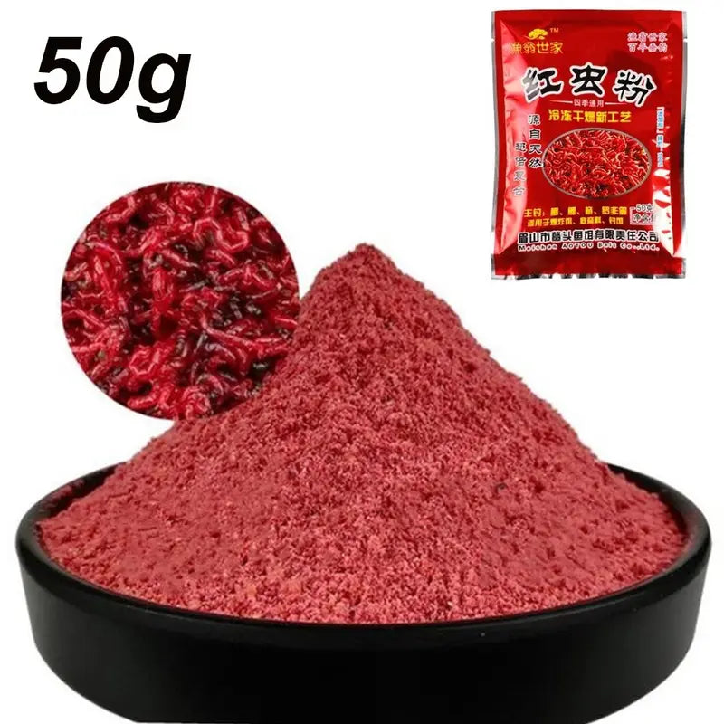 Fishing Bloodworm Powder 50g Natural Bait Additive for Carp & Fish