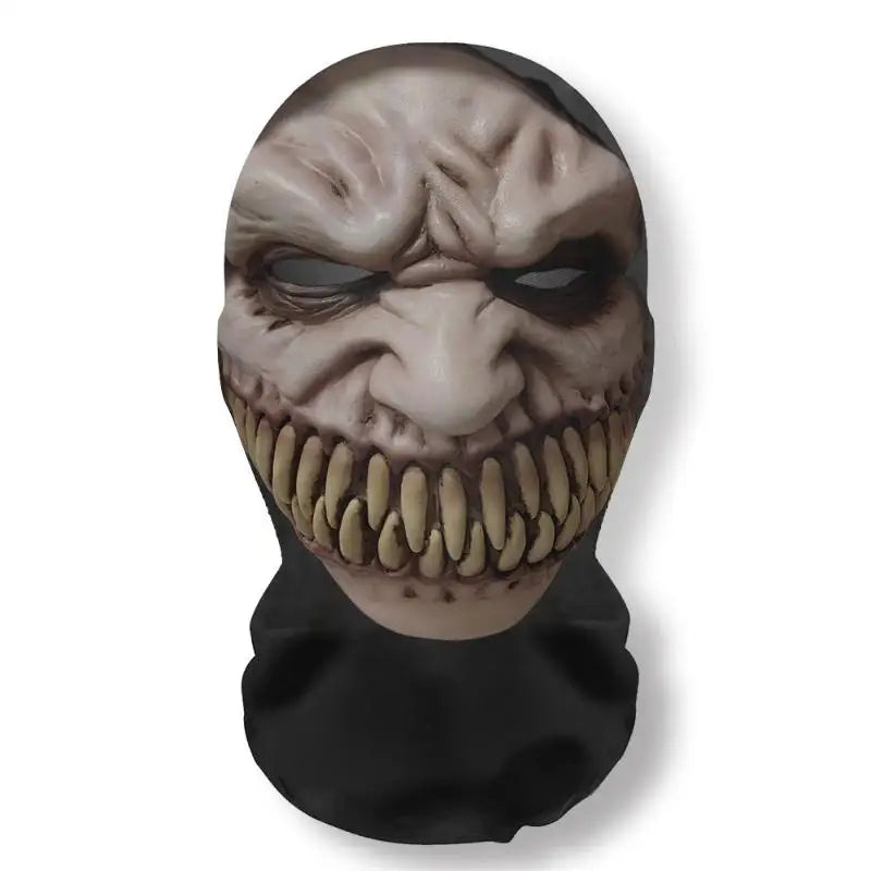Halloween Ghost Face 3D Printed Full Face Mask Skull Costume Prop with Mesh Stretch Fit