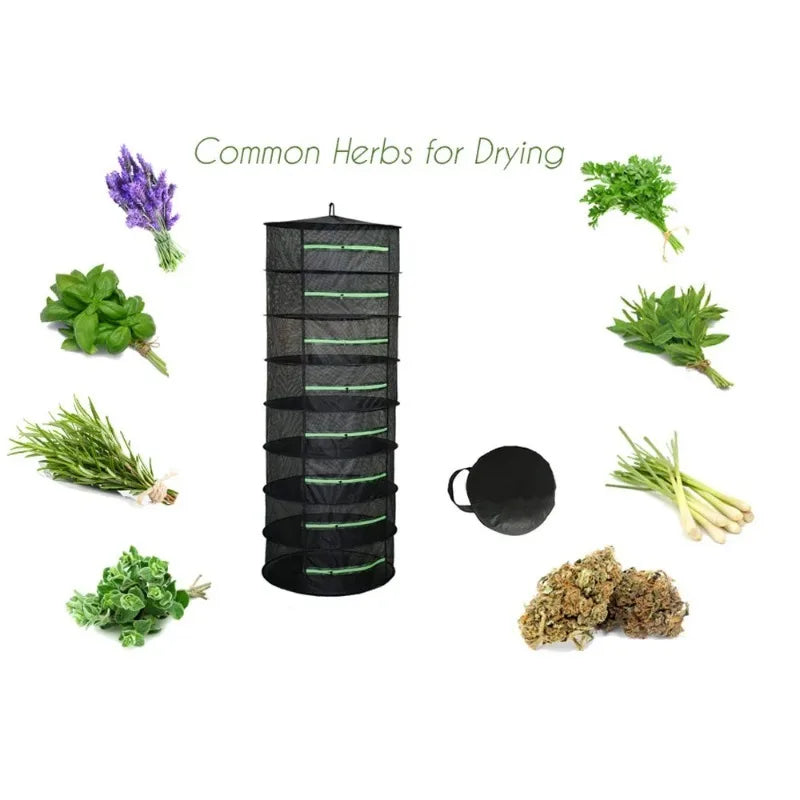 Multi-Layer Herb & Plant Drying Rack with Mesh Net for Herbs Flowers and Buds
