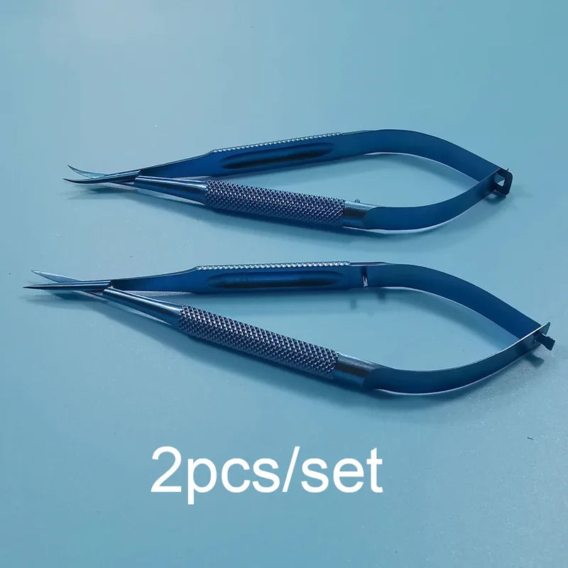 Titanium Ophthalmic Surgical Instruments Set with Needle Holder Scissors Tweezers