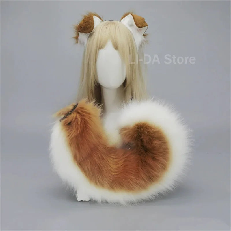 Halloween Pet Ear and Tail Set Cosplay Costume Accessories for Dogs and Cats