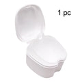 Denture Storage Box Organizer with Hanging Net - Teeth Case for False Teeth