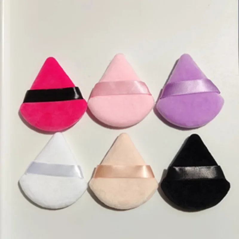 Triangle Velvet Powder Puff Makeup Sponge - Washable Face Contour Tool