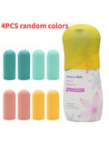 Silicone Travel Bottle Covers 4-Pack - Leakproof, Reusable Toiletry Accessories