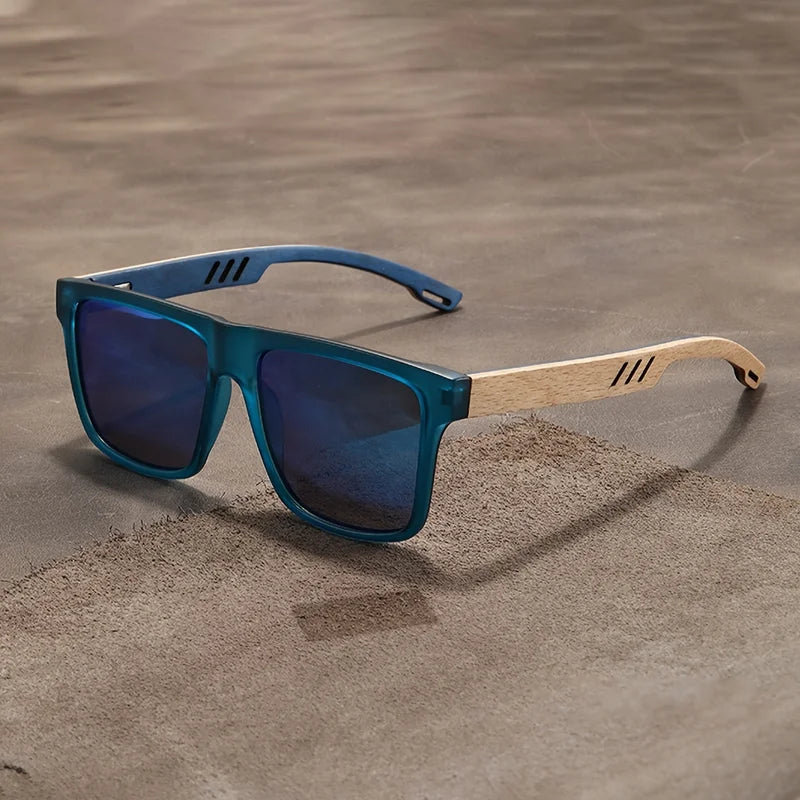 Retro Square Polarized Sunglasses for Men & Women Outdoor Travel Driving