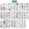 32-Pack Halloween Bookmarks for Kids & Teachers - Back-to-School & Holiday