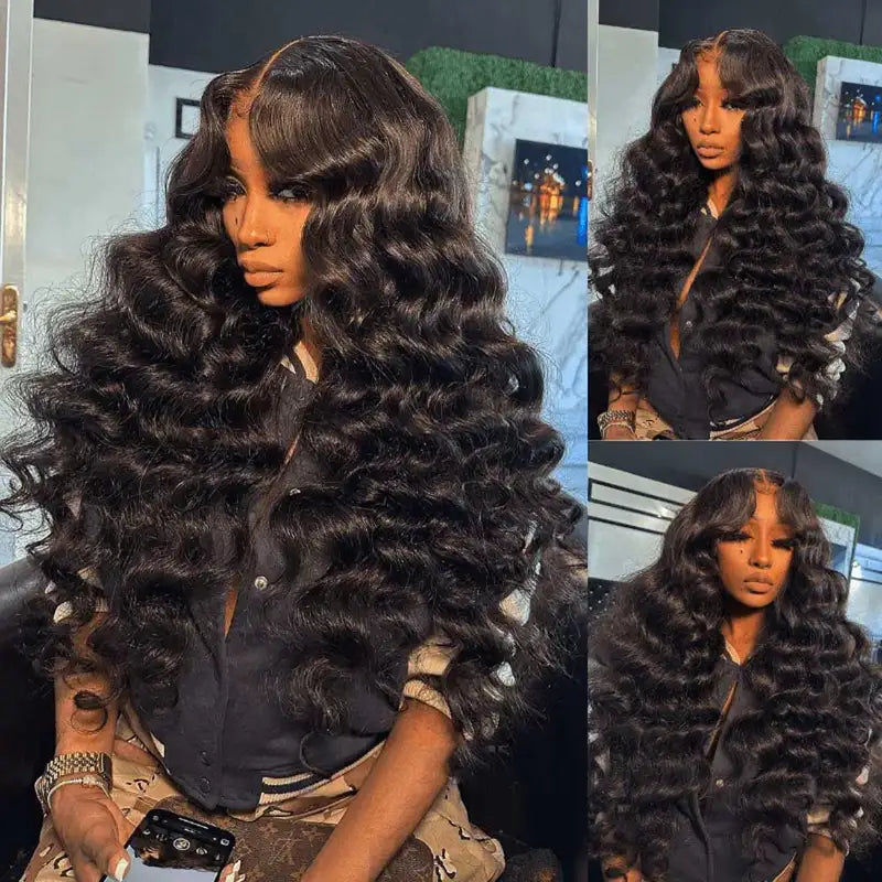 Loose Deep Wave HD Lace Front Wig 28-32 Inches Brazilian Remy Human Hair