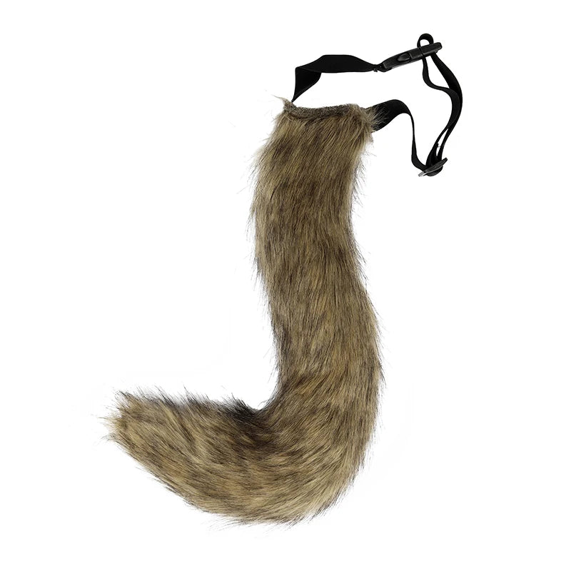 Cat Fox Plush Tail Cosplay Accessory for Role Play Halloween Kawaii Costume
