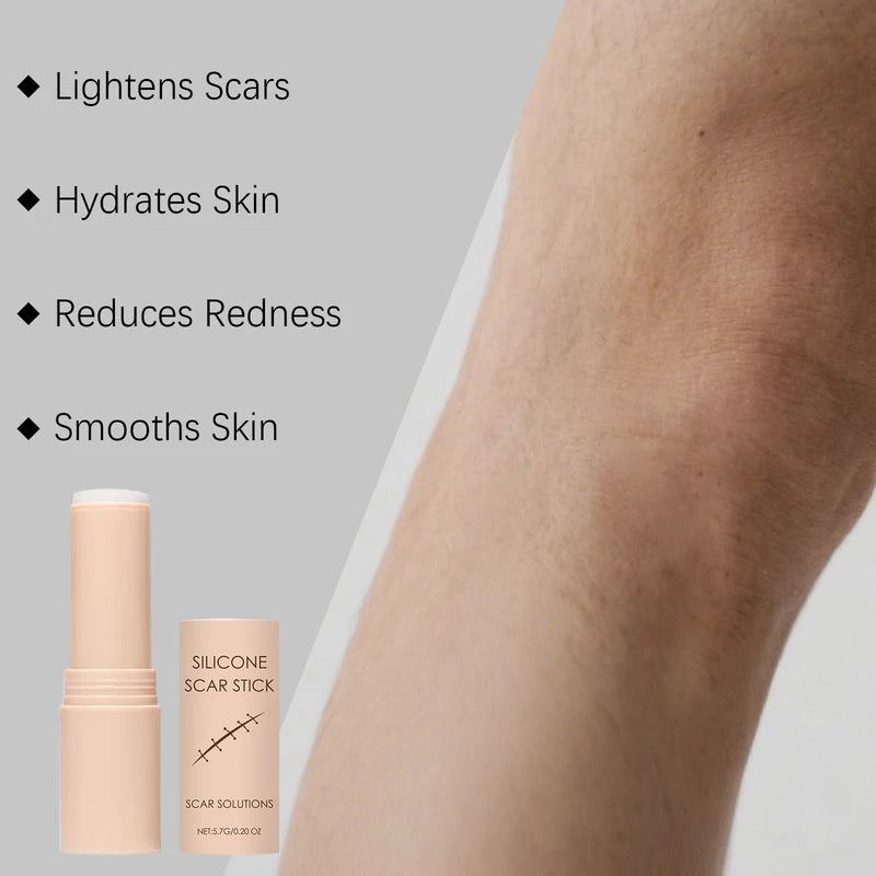 Portable Silicone Scar Stick for Face & Body Skin Repair, Reduce Allergies