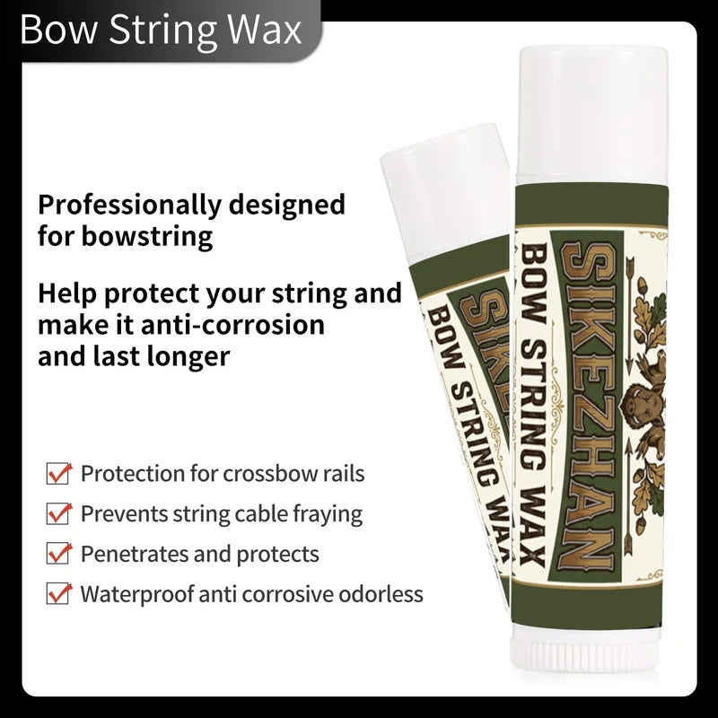 Archery Bow String Wax for Compound and Recurve Bows - Lubricant Prevents Fraying, Protects Strings