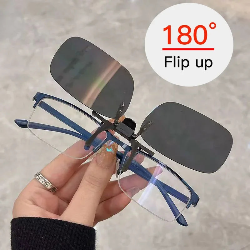 4pcs Polarized Sunglasses Clips for Eyeglasses UV400 Outdoor Shades Driving