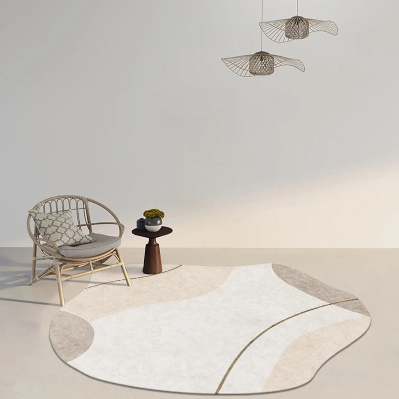Large Modern Irregular Living Room Carpet - Decorative Rug for Bedroom & Winter Flooring