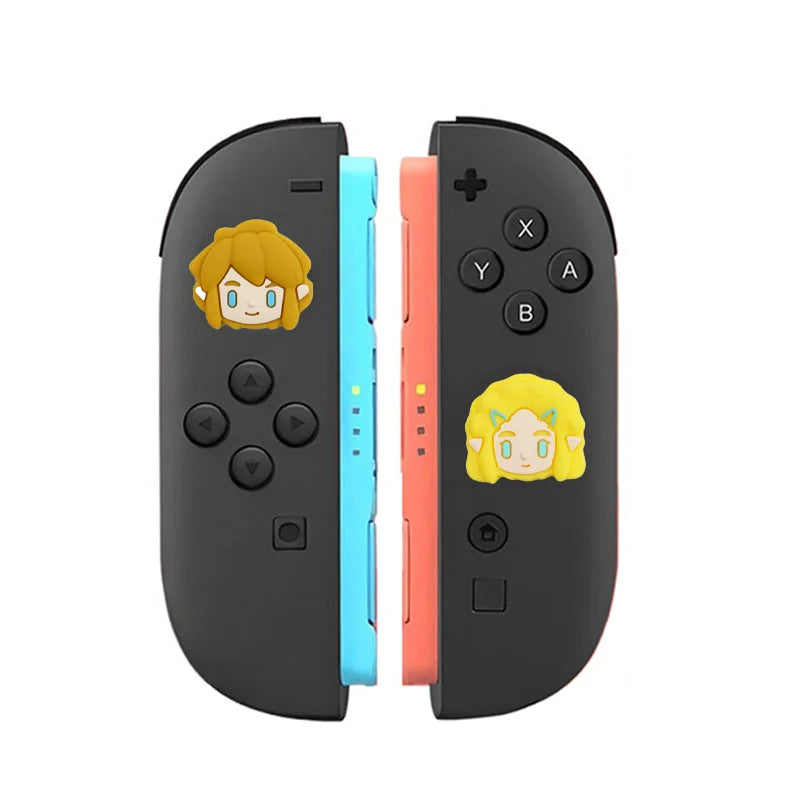 2pcs Silicone Rubber Thumb Grips for Nintendo Switch Pro PS5 Xbox Controller Protective Cover