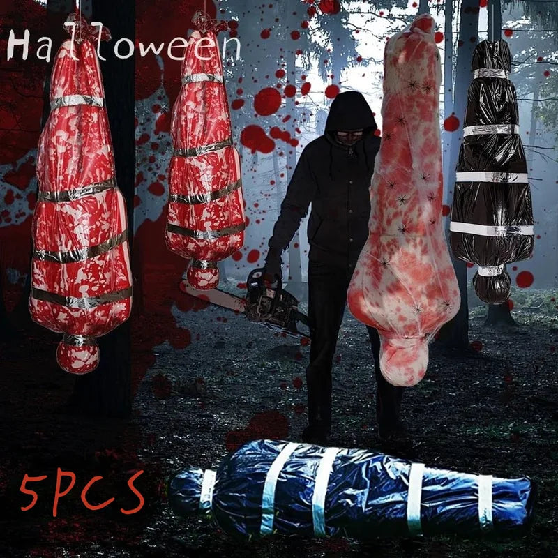 Halloween Dead Victims Props Outdoor Horror Decorations Fake Bloody Corpses