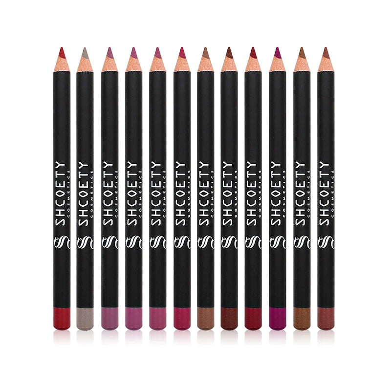 12pcs Matte Lipstick & Lip Liner Set - Nude Velvet Long-Lasting Colors