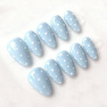 10 Pcs Handmade Press-On Almond Nails Set - Fake Nail Art for Ladies