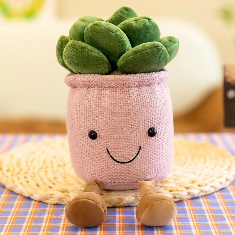 Creative Simulation Plants Succulent Plush Greenery Ornaments for Home Decor