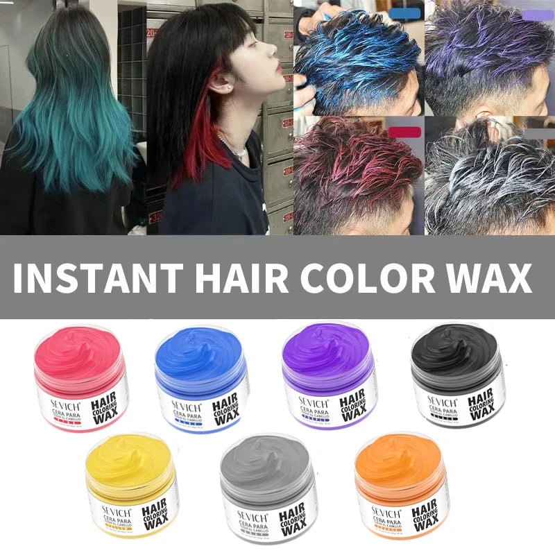 Temporary Hair Color Wax - Long Lasting, Washable Hair Styling Paste, Safe for Hair & Skin