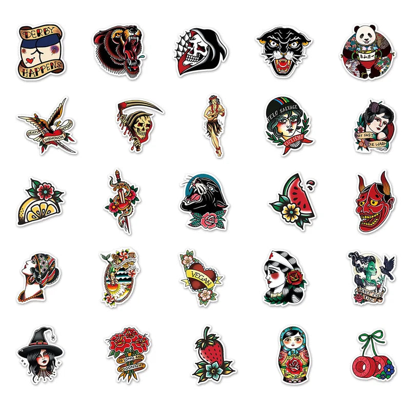 10/30/50PCS Cartoon Sticker Set for Phone Laptop Luggage Skateboard DIY Decals Kids