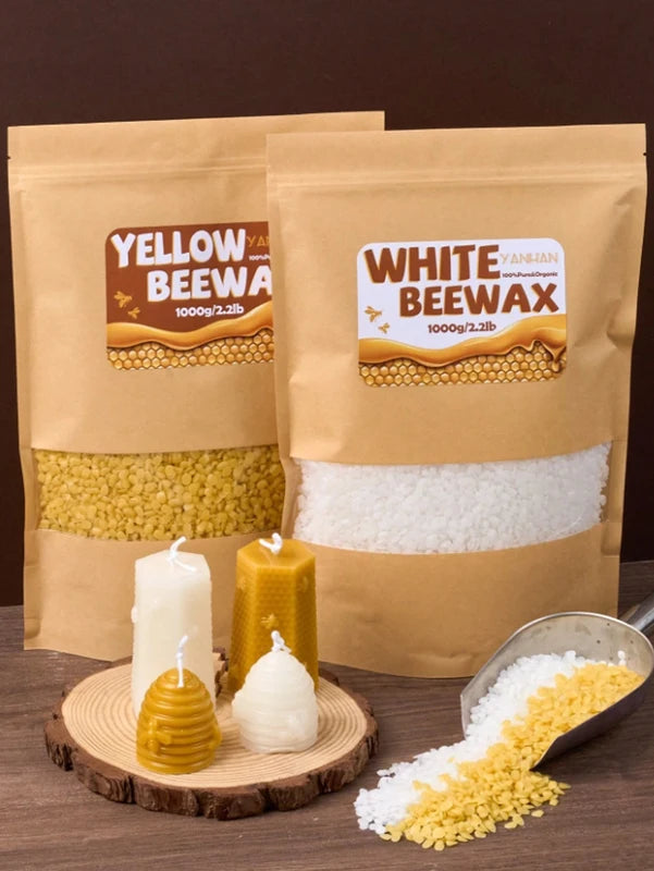 Pure Natural Beeswax for Candle Making - Eco-Friendly Raw Material, 500g/1000g
