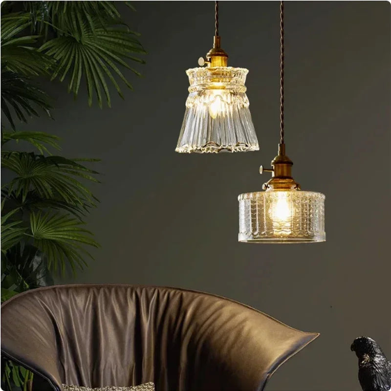 Modern Glass Pendant Light for Kitchen and Dining Room - LED Chandelier for Bedroom & Cafe