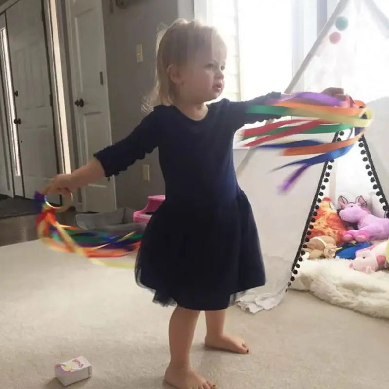 Montessori Sensory Ribbon Ring Toy BPA-Free Baby Developmental Toy for Newborns