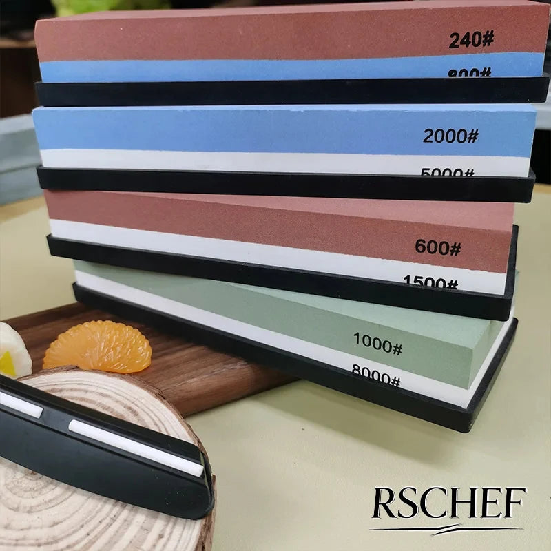 Knife Sharpening Stone Kit with Double-Side Whetstone and Non-Slip Base