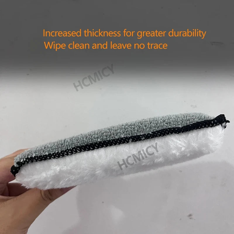 Double Side Car Interior Cleaning Sponge for Leather & Plastic Surfaces - Microfiber Wash Pad