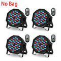 4-Pack RGB LED Stage Lights with Bag, DMX512, Voice & Remote Control
